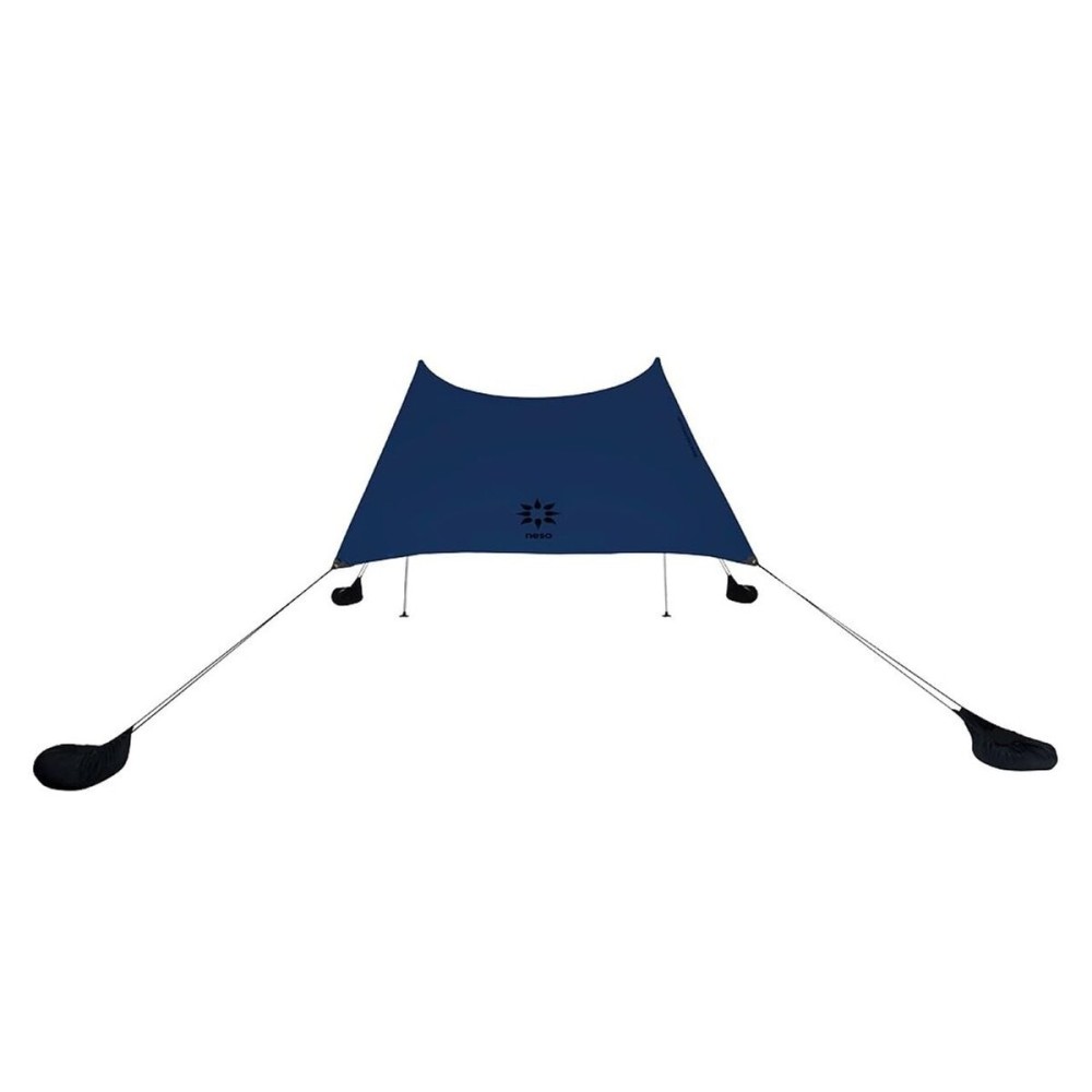 Neso Grande Portable Beach Tent Sun Shelter - Lightweight Beach Shade Canopy - Easy Setup for Family Outings - Patented Reinforced Corners - UPF 50+ Sun Protection - 7ft Tall, 9 x 9ft - Navy