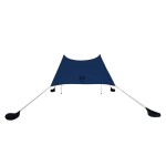 Neso Grande Portable Beach Tent Sun Shelter - Lightweight Beach Shade Canopy - Easy Setup for Family Outings - Patented Reinforced Corners - UPF 50+ Sun Protection - 7ft Tall, 9 x 9ft - Navy