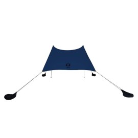 Neso Grande Portable Beach Tent Sun Shelter - Lightweight Beach Shade Canopy - Easy Setup for Family Outings - Patented Reinforced Corners - UPF 50+ Sun Protection - 7ft Tall, 9 x 9ft - Navy