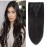 22 Clip in Human Hair Extensions Full Head 200g 10 Pieces 22 Clips Natural Black Double Weft Brazilian Real Remy Clip In Hair Extensions Thick Straight Silky (22,200g 1B)