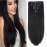 22 Clip in Human Hair Extensions Full Head 200g 10 Pieces 22 Clips 1 Jet Black Double Weft Brazilian Real Remy Hair Extensions Thick Straight Silky (22,200g Jet Black)