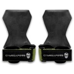 Gymreapers Weight Lifting Grips (Pair) for Heavy Powerlifting, Deadlifts, Rows, Pull Ups, with Neoprene Padded Wrist Wraps Support and Strong Rubber Gloves or Straps for Bodybuilding (Green, Small)