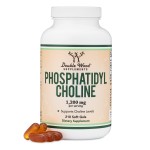 Phosphatidylcholine 1,200mg - 210 Softgels - Enhanced Version of Sunflower and Soy Lecithin (Choline Supplements) - Non-GMO and Gluten Free to Support Brain Health by Double Wood