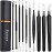 Pimple Popper Tool Kit - Boxoyx 10 Pcs Blackhead Remover Comedone Extractor Kit with Box for Quick and Easy Removal of Pimples, Blackheads, Zit Removing, Forehead,Facial and Nose (Black)