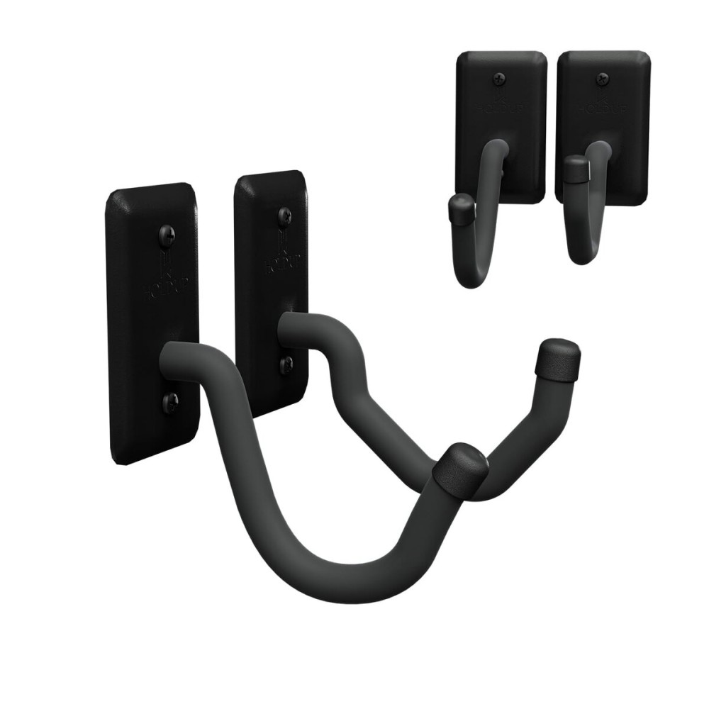 Hold Up Displays Horizontal Gun Rack Storage and Shotgun Hooks Store Any Rifle Shotgun and Bow - Heavy Duty Steel - HD04-FW (2 Pack) Made in USA