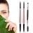 2 Pack Eyebrow Pencil, Waterproof Eyebrow Makeup with Dual Ends, Professional Brow Enhancing Kit with Eyebrow Brush, Khaki Coffee