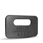 Yes4All Cast Iron Rucking Weight for Backpack, Training Weight Plate with Ergonomic Rounded Handle, Protective Glossy Finish for Weighted Walking, Hiking, Rucking, Resistance Workout, 10 LB