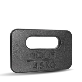 Yes4All Cast Iron Rucking Weight for Backpack, Training Weight Plate with Ergonomic Rounded Handle, Protective Glossy Finish for Weighted Walking, Hiking, Rucking, Resistance Workout, 10 LB