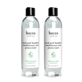 Bayes Food Grade Mineral Oil for Cutting Board - Mineral Oil Food Grade for Bamboo, Teak & Wood Conditioner and Protectant - Cutting Board Oil Food Grade Formula - Wood Oil for Cutting Board - 8 oz