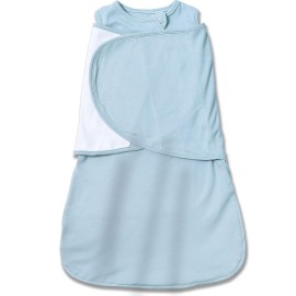 AugTwig Baby Swaddle,Sleep Sack 6-12 Months,Adjustable Wearable Transition Blanket,Miracle Swaddles for Babies Large,100% CottonCyan