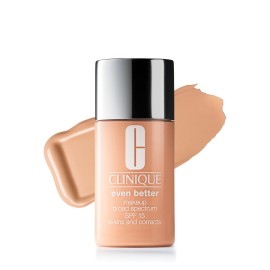 Clinique Even Better Makeup Liquid Foundation SPF 15 With Vitamin C For Dry + Oily Combination Skin Types | Medium Coverage + Natural Finish | Evens Skin Tone + Reduces Dark Spots, Biscuit, 1 Fl Oz