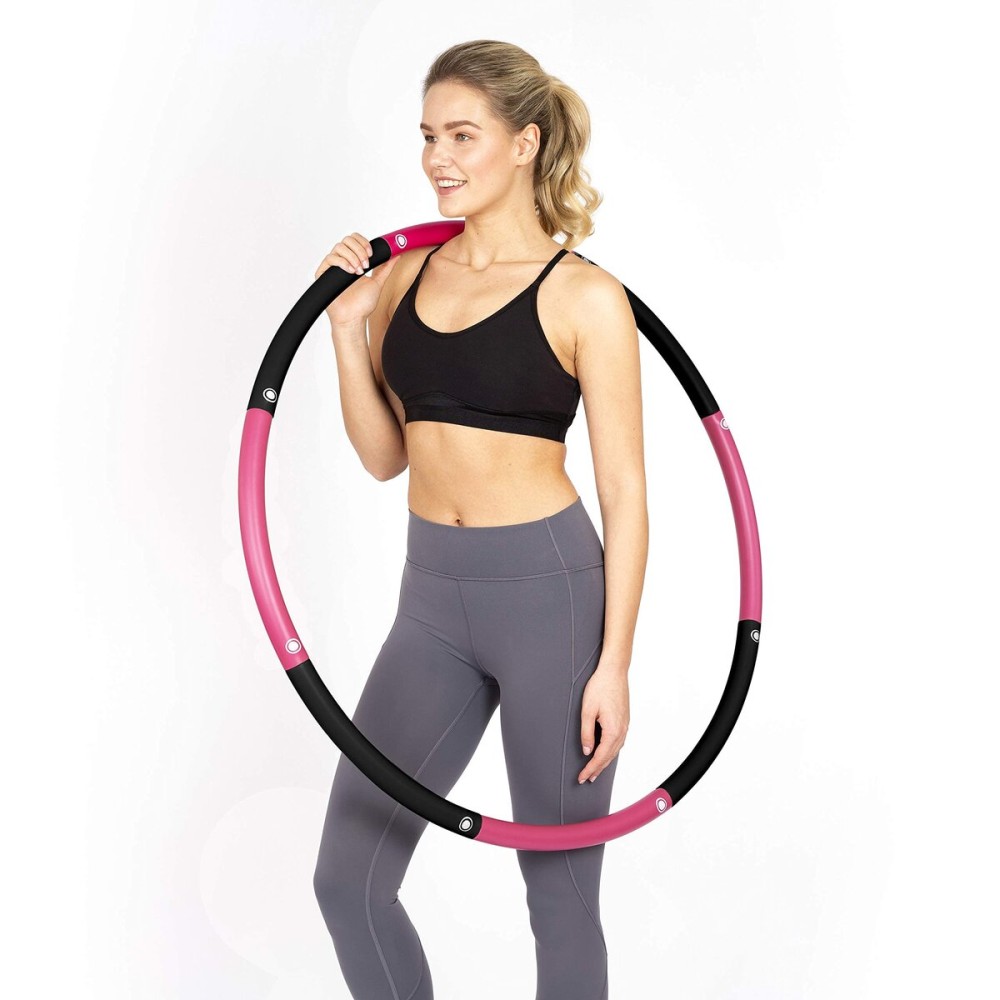 HEALTHYMODELLIFE Exercise Fitness Hoop for Adults - Easy to Spin, Premium Quality and Soft Padding Weighted Hoop - Detachable Hoops for Home & Gym Workouts - 3lbs