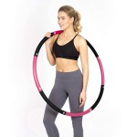 HEALTHYMODELLIFE Exercise Fitness Hoop for Adults - Easy to Spin, Premium Quality and Soft Padding Weighted Hoop - Detachable Hoops for Home & Gym Workouts - 3lbs