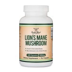 Organic Lions Mane Mushroom Capsules (120 Count), for Focus Support and Immune Health, Third Party Tested and Grown in The USA - by Double Wood