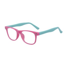 Outray Kids Computer Blue Light Blocking Glasses for Boys and Gilrs Anti Eyestrain (2185c8,Pink&Blue, 46)