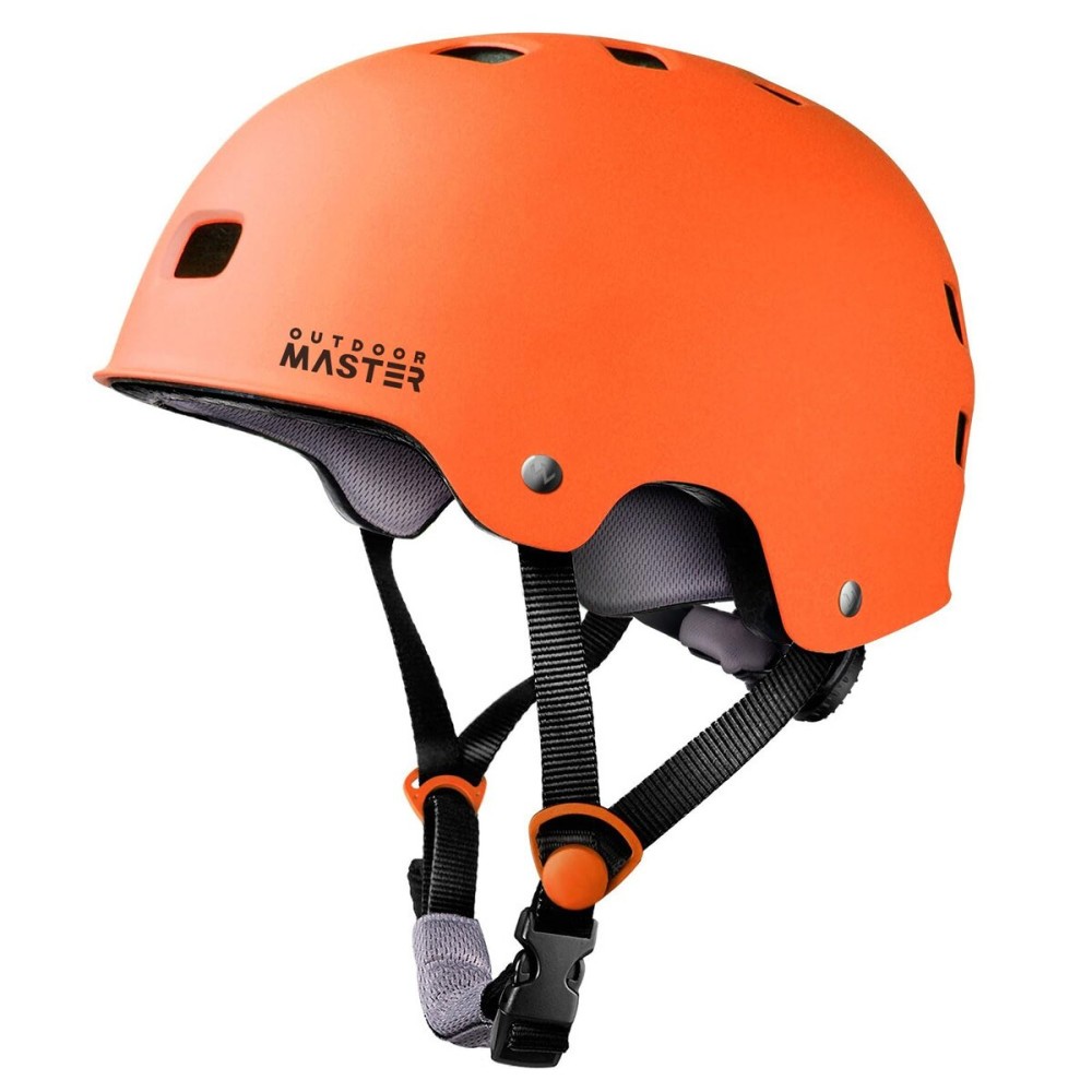 OutdoorMaster Skateboard Cycling Helmet - Two Removable Liners Ventilation Multi-Sport Scooter Roller Skate Inline Skating for Kids, Youth & Adults - M - Orange