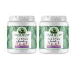 FOOT SENSE All Natural Foot & Shoe Powder, Foot Deodorant, Talc-Free, Odor Eliminator, Disinfects & Deodorizes, Long-Lasting up to 6 Months Safe for Men, Women, Kids, Athletes, 50g (2 Pack)