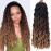 18 Inch Goddess Faux locs Crochet Hair 6 Packs/Lot Soft Gypsy Locs Wavy Crochet Braids Dreadlocks 3 Tone Curly Wavy Twist Braiding Hair Extensions African Roots Braid1B/30/27)