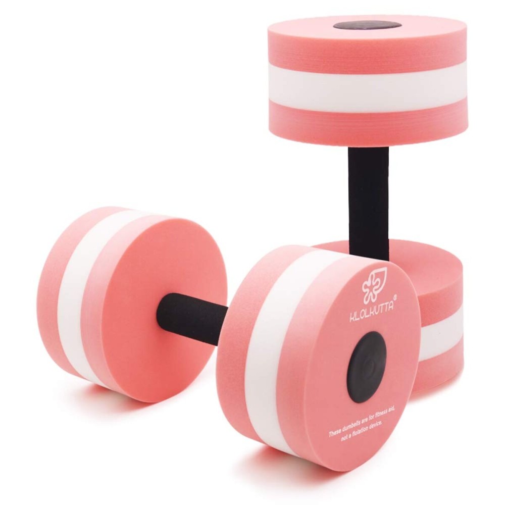 KLOLKUTTA Aquatic Dumbells, 2PCS Water Aerobic Exercise Foam Dumbbell Pool Resistance,Water Aqua Fitness Barbells Hand Bar Exercises Equipment for Weight Loss