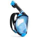 W WSTOO Full Face Snorkel Mask Adults,Suitable for Beginners Dry Top Snorkeling Gear,Can Your Mouth or Nose to Breathe,180 Degrees Panoramic View,Anti-Fog Anti-Leak,Summer Travel and Vacationing Gifts