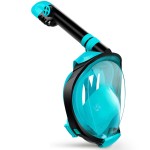 Greatever G2 Full Face Snorkel Mask with Latest Dry Top System,Foldable 180 Degree Panoramic View Snorkeling Mask with Camera Mount,Safe Breathing,Anti-Leak&Anti-Fog