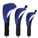 Golf Club Head Cover for Driver Fairway 3 Pcs Woods Headcovers, Golf Accessories Hybrid Head Covers Set with Interchangeable Tags 3 4 5 7 X