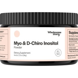 Myo-Inositol & D-Chiro Inositol Supplement Powder for Women | Hormonal Balance & Healthy Ovarian Function Support | Vitamin B8 | Great Alternative to Capsules | 40:1 Ratio | 30 Servings