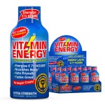 Vitamin Energy B12 11,000% Extra Strength Energy Shot Aa Pomegranate 12 Pack, 260mg Natural Caffeine, B12 & B6, Nootropic Focus, Vitality, Zero Sugar, Gluten-Free, Vegan, Kosher, 1.93 fl oz