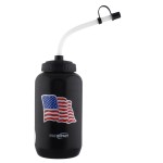 Pro Impact Squeezable Water Bottle Bendable Long Straw - LDPE BPA Free Plastic - Hydration for Baseball Hockey Gym MMA Yoga Boxing Cycling Softball Football Lacrosse (35.5 Oz.)