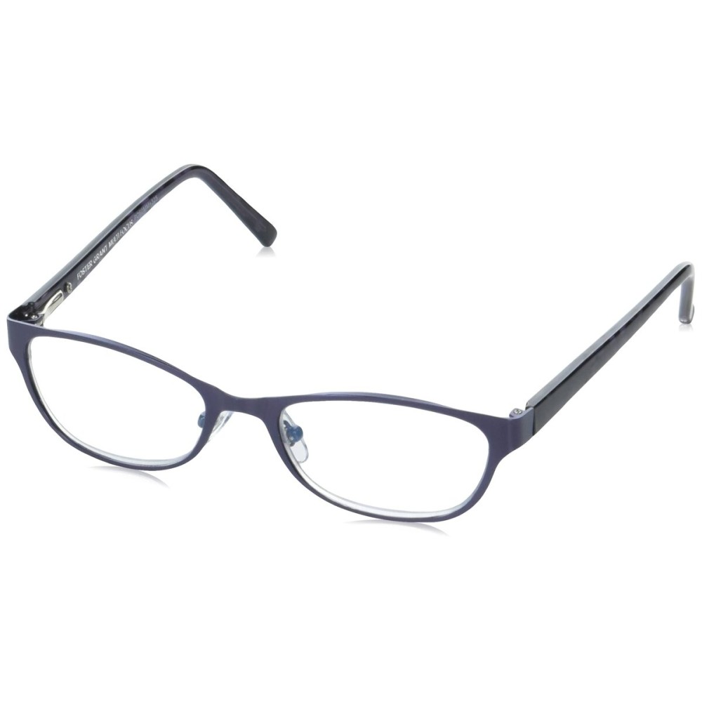 Foster Grant Charlsie Multifocus Reading Glasses, Satin Navy/Transparent, 1.5 x