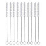 Long Straw Brush, Nylon Flexible,Reusable Pipe Tube Cleaner 12-ihch X 2/5-inch Set of 10