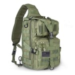 hopopower Tactical Sling Bag Pack Military Assault Rucksack Shoulder Bag Backpack Chest Pack Handbag Waterproof for Travel Hiking Camping Trekking Exploring Fishing Hunting