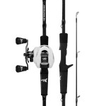 KastKing Crixus Fishing Rod and Reel Combo, High Performance Spinning & Baitcaster Combo, IM6 Graphite 2Pc Blanks, Zirconium Oxide Rings, SuperPolymer Handle, Lightweight Reel with Aluminum Spool