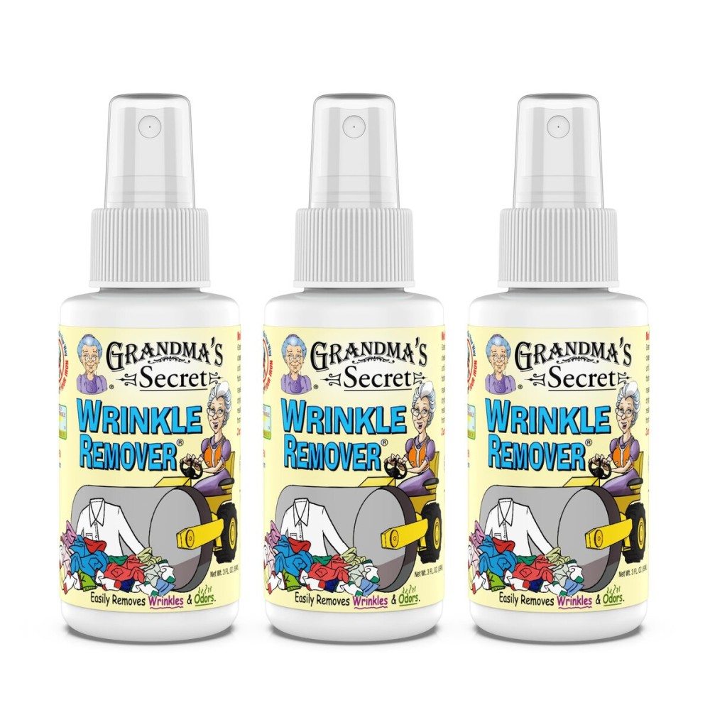 Grandma\'s Secret Wrinkle Remover Spray - Easily Removes Wrinkles & Odors - Wrinkle Release, Fabric Refresher Spray, Chlorine, Bleach and Toxin-Free - 3 Ounce, 3 Pack