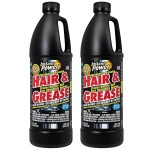 Instant Power Hair and Grease Drain Cleaner - Shower Drain & Sink Cleaner, Liquid Clog Remover, Made in USA, Sink Deodorizer - 1 Liter (Pack of 2)