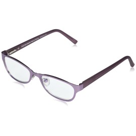 Foster Grant womens Charlsie Multifocus Glasses Reading Glasses, Satin Purple/Transparent, 52 mm US