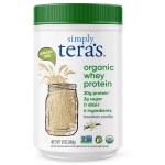 simply tera\'s Organic Whey Protein Powder - Grass Fed Vanilla Whey Protein Powder, Clean, Made Without Artificial Sweeteners, Non-GMO, Kosher, rBGH-Free, Organic - 12 Oz.