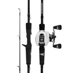 KastKing Crixus Fishing Rod and Reel Combo, High Performance Spinning & Baitcaster Combo, IM6 Graphite 2Pc Blanks, Zirconium Oxide Rings, SuperPolymer Handle, Lightweight Reel with Aluminum Spool