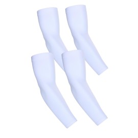 KUHNMARVIN 2pairs Women Compression Arm Sleeves for men to Cover Arms Tattoo Cover-Up Volleyball Sleeve Softball Pickleball (White)