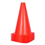 Alyoen 9 inch Traffic Cones, Plastic Sport Cones, Red Soccer Training Cones for Outdoor Activity & Festive Events (Sets of 10/15/ 20)
