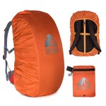 Unigear Backpack Rain Cover Waterproof Rating 5000mm Ultraportable and Durable with 2 Anti-Slip Buckle Strap, Integrated Carry Pouch Design (Orange, Large)