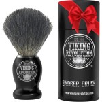 Viking Revolution Badger Hair Shaving Brush- Shave Brush for Wet Shave Using Shaving Cream & Soap- Best Shave of Your Life for Safety Razor, Double Edge Razor, Straight Razor or Shaving Razor