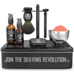Viking Revolution Luxury Safety Razor Shaving Kit - Includes Double Edge Safety Razor, Stand, Bowl, After-Shave Balm, Pre-Shave Oil, Badger Brush - Safety Razor Kit