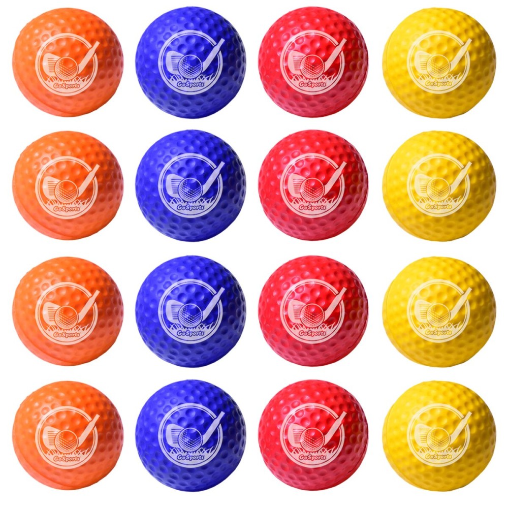 GoSports Foam Golf Practice Balls - 16 Pack Realistic Feel and Limited Flight Use Indoors or Outdoors