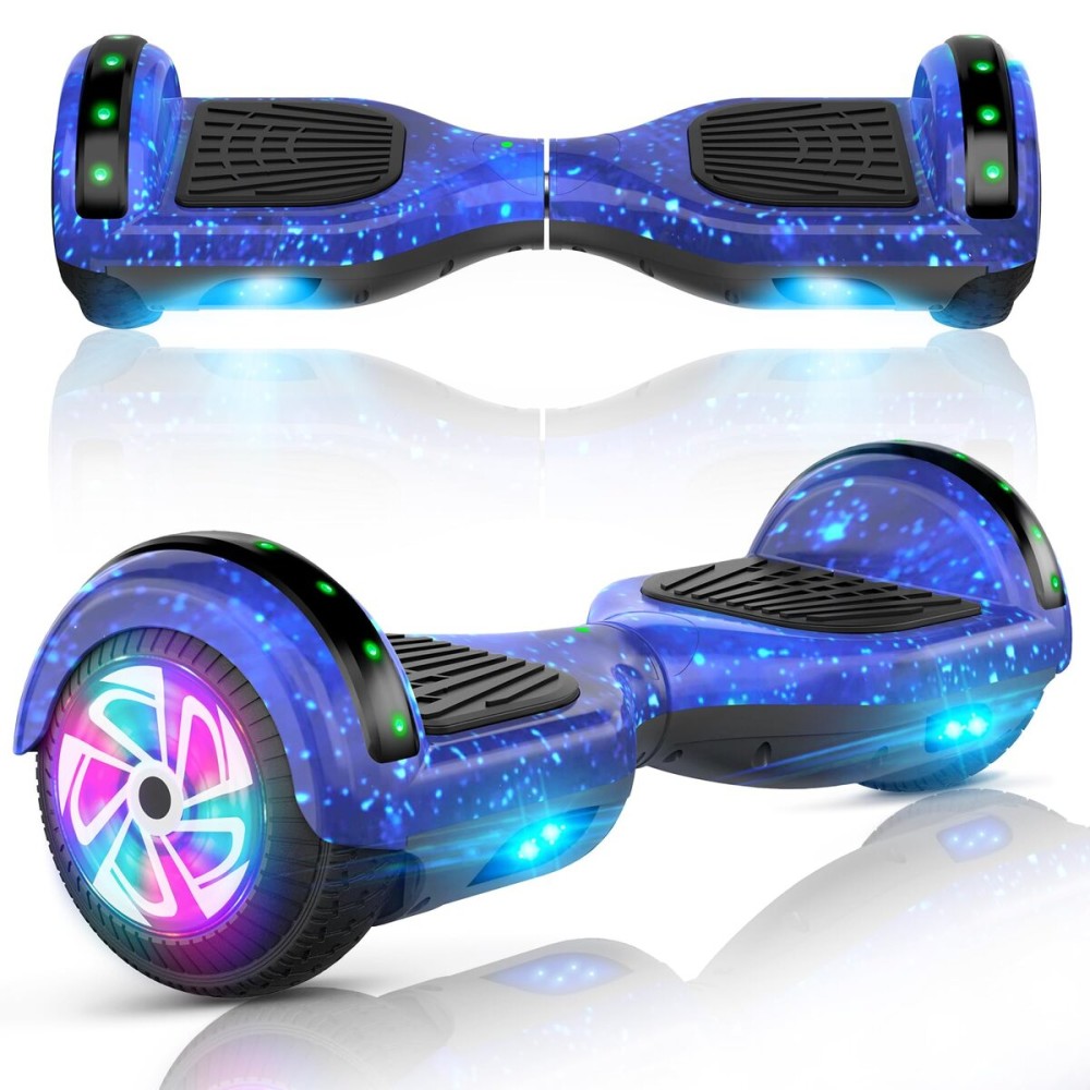 UNI-SUN Self Balancing Scooter for Kids, 6.5 Two Wheels Scooter with Bluetooth and Lights for Girls Boys Kids Adults(Sky Blue)