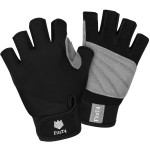 FitsT4 Sports Half Finger Padded Palm Gloves for Diving, Sailing, Jet Skiing, Stand-UP Boarding, Kayaking and Water Skiing, Suitable for Men&Women&Youth Black S
