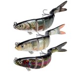 Rose Kuli Fishing Lures - Multi Jointed Swimbaits, Topwater, Slow Sinking, Bionic Swimming Lures Kit for Bass, Trout, Freshwater & Saltwater