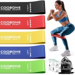 Resistance Bands for Women and Men - Exercise Loop Bands for Yoga, Pilates, Rehab, Fitness and Home Workout, Strength Bands for Booty (50LBS)