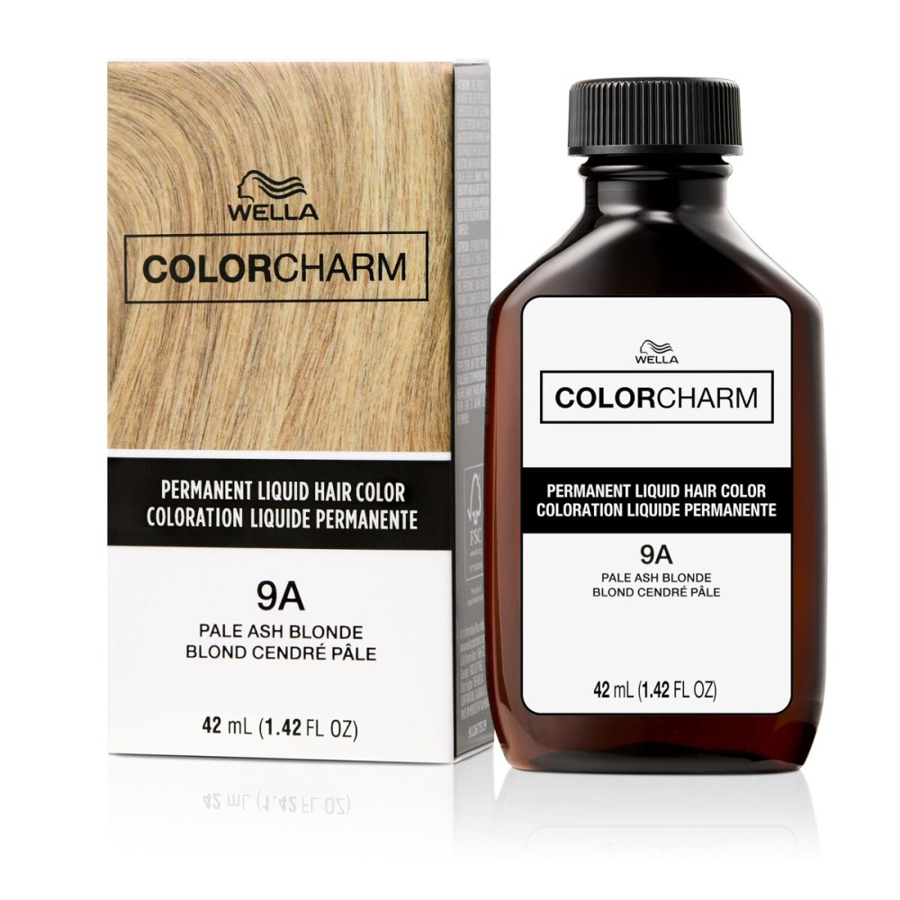 COLORCHARM Permanent Liquid Hair Color for Gray Coverage| 9A Pale Ash Blonde | 1.4 Fl Oz