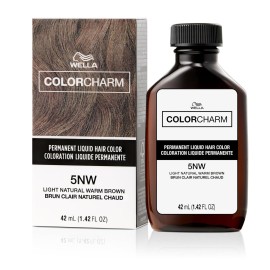 COLORCHARM Permanent Liquid Hair Color for Gray Coverage| 5NW Light Natural Warm Brown | 1.4 Fl Oz